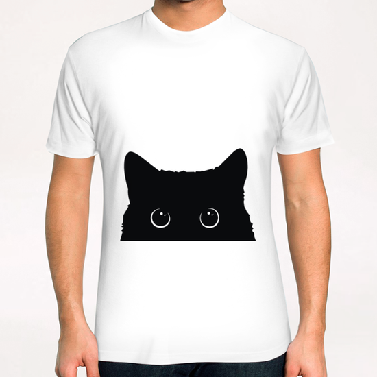 Black Cat T-Shirt by Vitor Costa