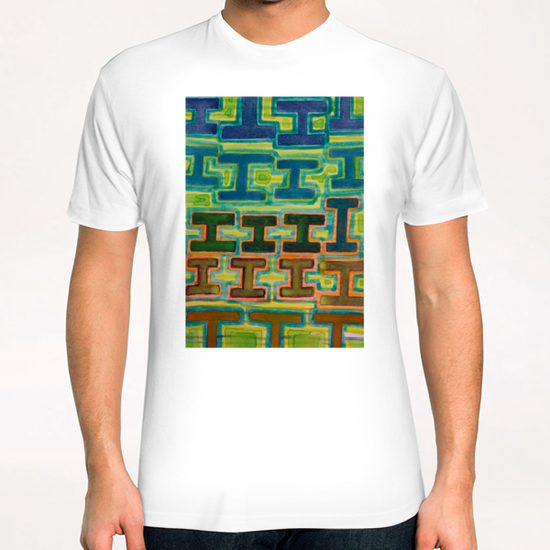 I-Beams Pattern  T-Shirt by Heidi Capitaine