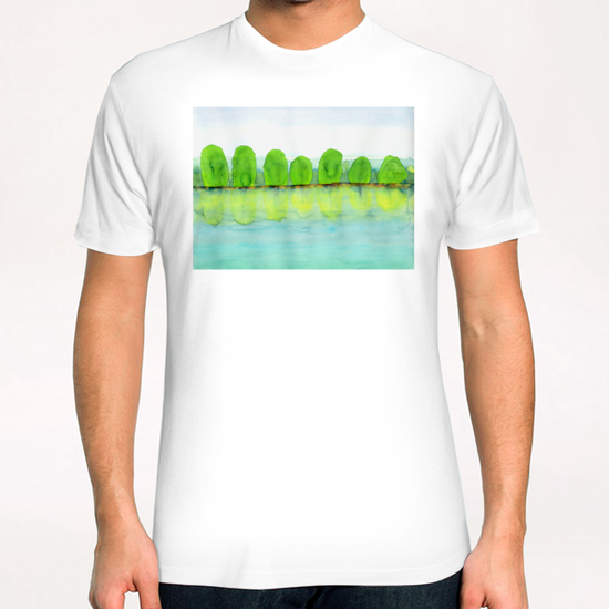 Trees Refecting On The Water  T-Shirt by Heidi Capitaine