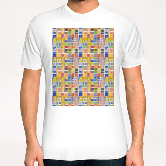 Rectangle Pattern With Sticks T-Shirt by Heidi Capitaine