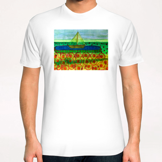 Sailing Ship in a Tin T-Shirt by Heidi Capitaine
