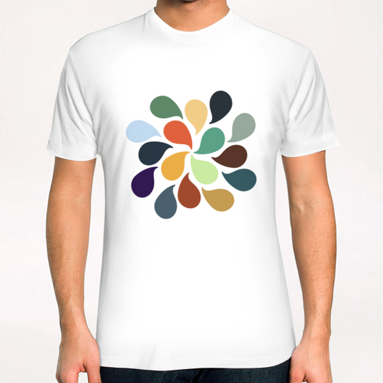 Colorful Water Drops T-Shirt by Amir Faysal