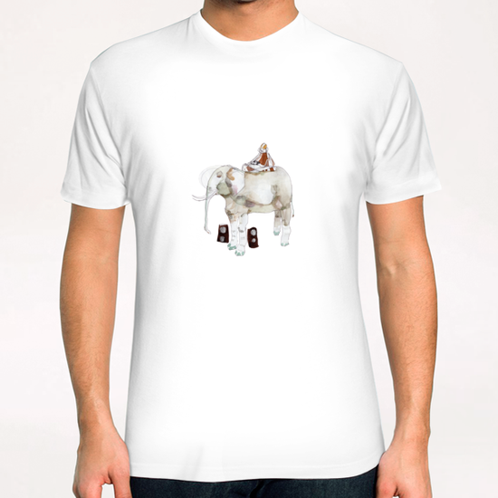 Elephant with a Boy T-Shirt by electrobudista