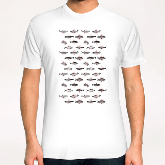Fishes In Geometrics T-Shirt by Florent Bodart - Speakerine