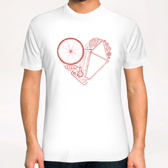 Love Bike (Red) T-Shirt by Florent Bodart - Speakerine
