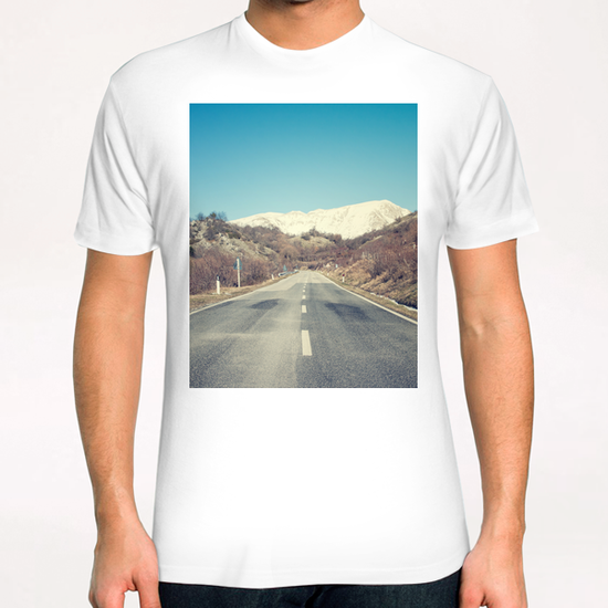 Road with Mountain T-Shirt by Salvatore Russolillo