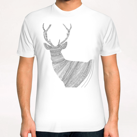 Stag / Deer  T-Shirt by Florent Bodart - Speakerine