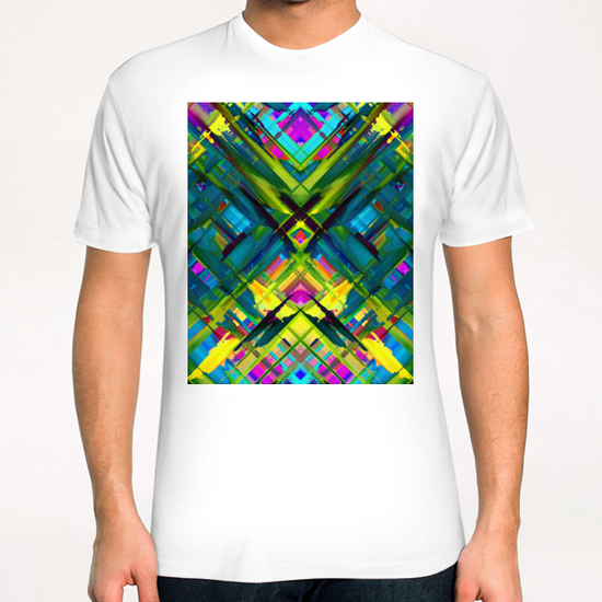 Colorful digital art splashing G467 T-Shirt by MedusArt