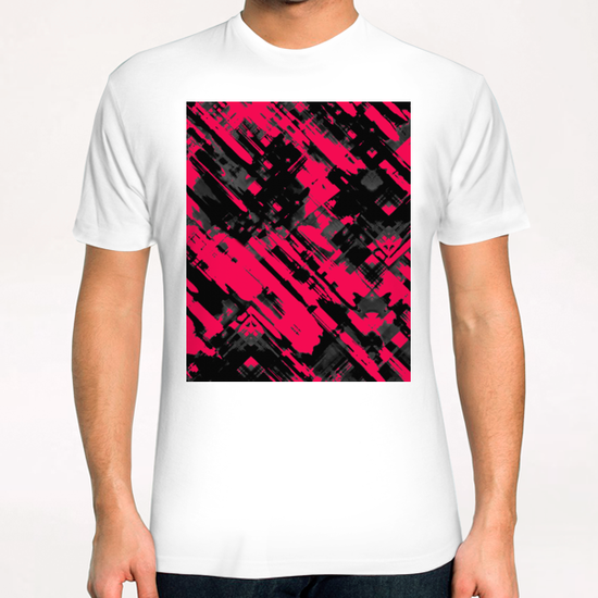 Hot pink and black digital art G75 T-Shirt by MedusArt