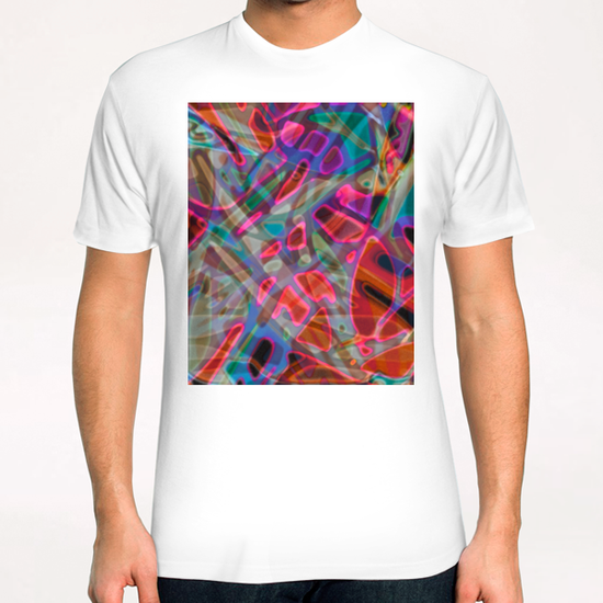 Colorful Abstract Stained Glass G9 T-Shirt by MedusArt