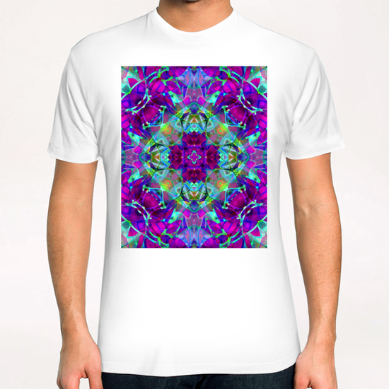 kaleidoscope Floral Abstract G16 T-Shirt by MedusArt