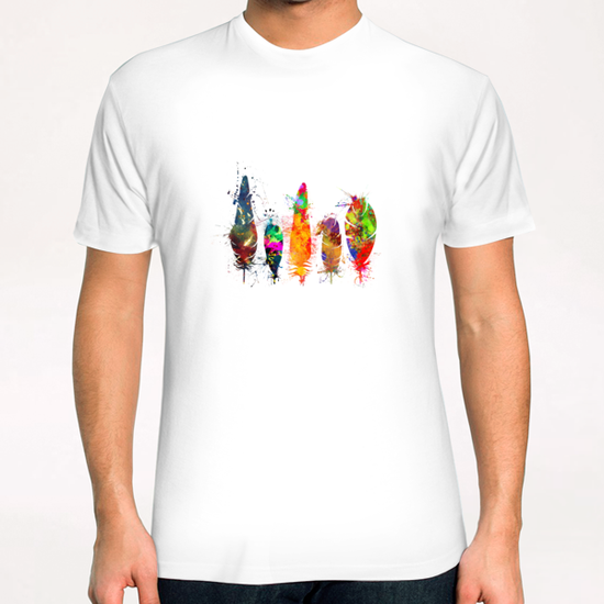 Painted feathers T-Shirt by Alexandre Ibáñez