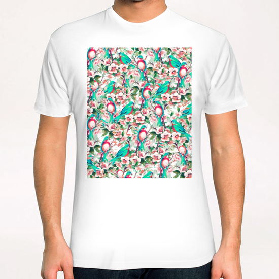Birds & Flowers T-Shirt by Uma Gokhale