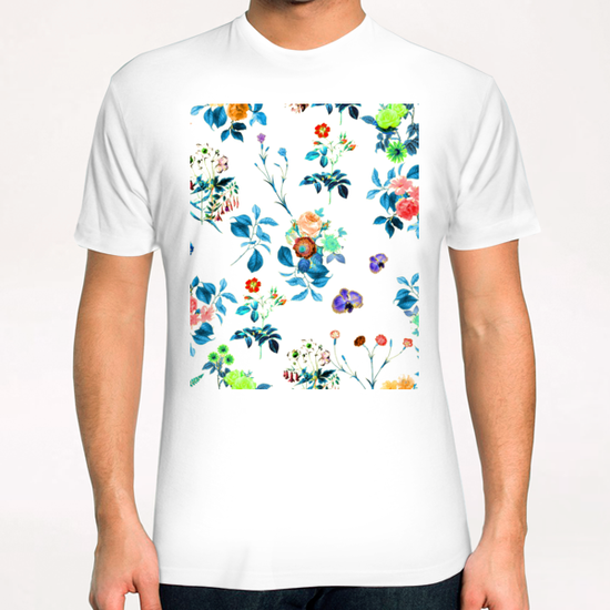 Floral Shower II T-Shirt by Uma Gokhale