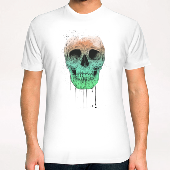 Pop art skull T-Shirt by Balazs Solti