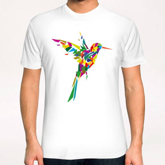 Rainbow Fly-Bird T-Shirt by Alex Xela