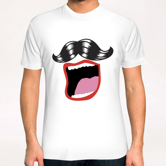 Moustache Mouth T-Shirt by Alex Xela