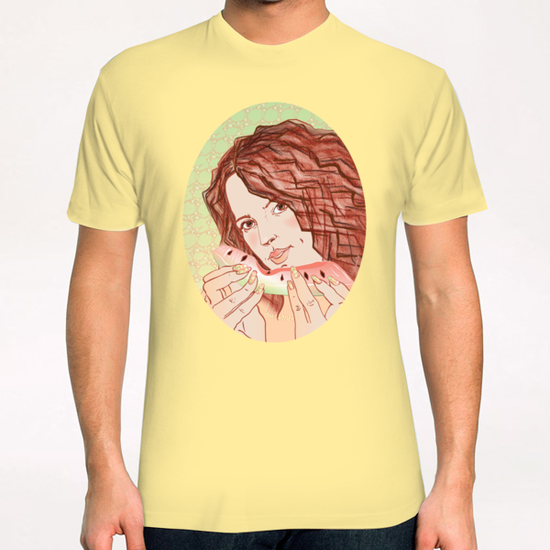 SummerTime-Girl-with-Watermelon T-Shirt by IlluScientia