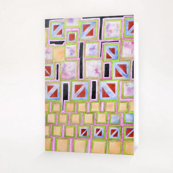 Composition out of Three Kind of Squares Greeting Card & Postcard by Heidi Capitaine