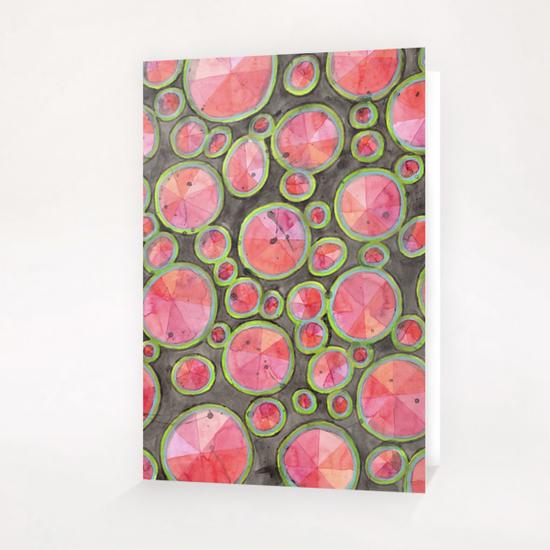 Big Red Circles Pattern  Greeting Card & Postcard by Heidi Capitaine