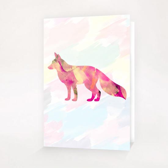 Abstract Fox Greeting Card & Postcard by Amir Faysal