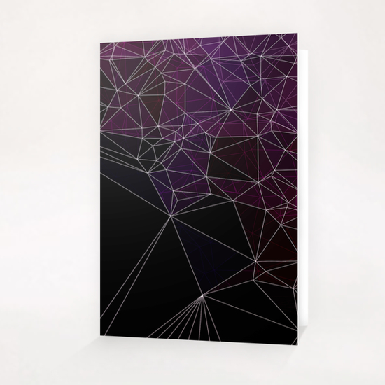Geometric purple and black Greeting Card & Postcard by VanessaGF