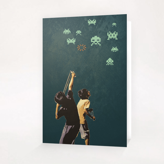 Invaders! Greeting Card & Postcard by tzigone