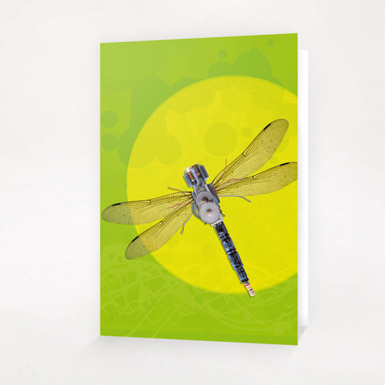 Mecanical Dragonfly Greeting Card & Postcard by tzigone